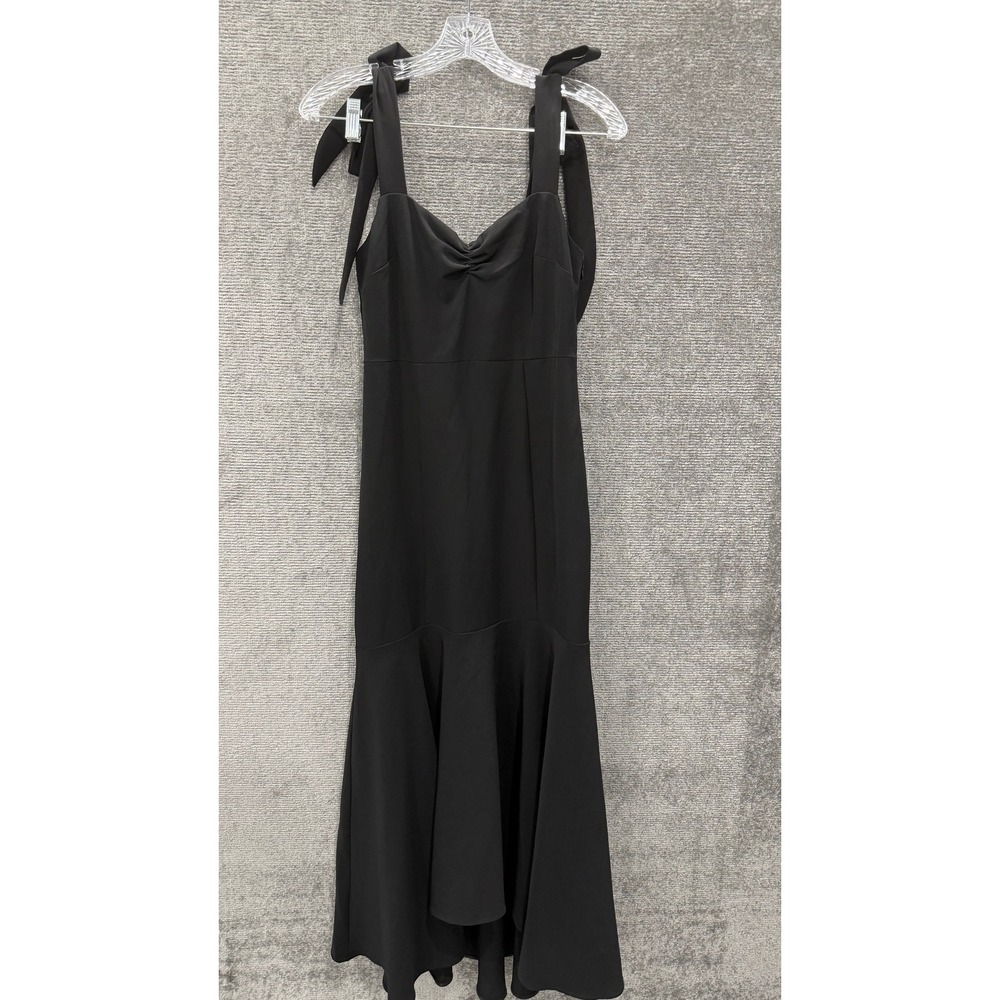 Show Me Your Mumu Gown Womens Small Black Barcelona Ruffle Formal High Low Tie - Picture 2 of 8